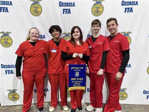 Clarke Central FFA Vet Science Team Wins State Title